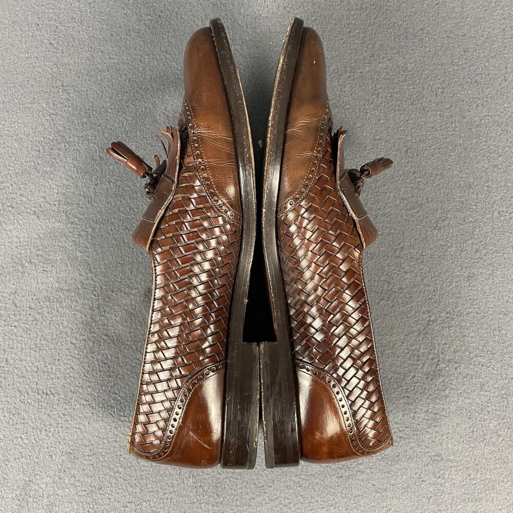 Mezlan Alicante Shoes Mens Size 11.5 W Brown Leather Tassel Loafers Dress Brogue - Picture 11 of 16